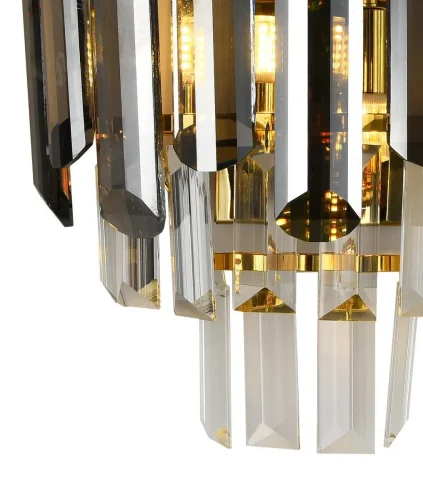 Бра NUBIAN 81438/1W GOLD PLATED Natali Kovaltseva прозрачный на 2 лампы, основание золотое в стиле современный фото 3